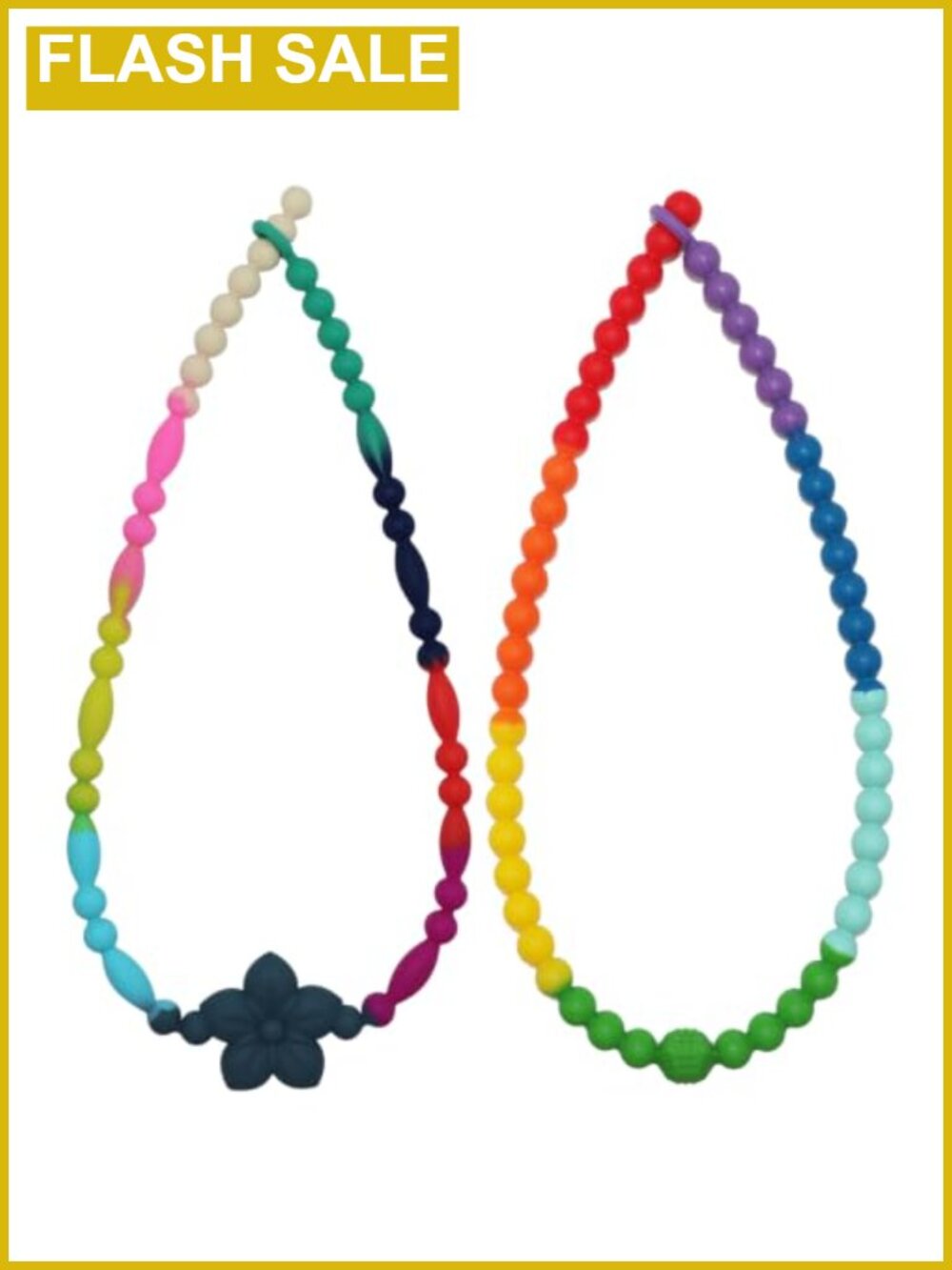 Sensory Chew Necklace Set 2 Pcs Silicone Fidget for Autism ADHD SP